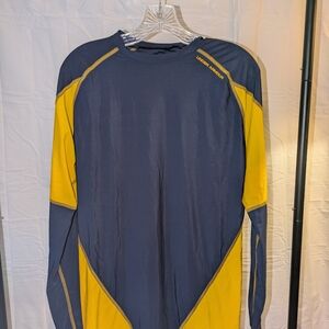 Under Armour Navy and Yellow Long Sleeve Shirt